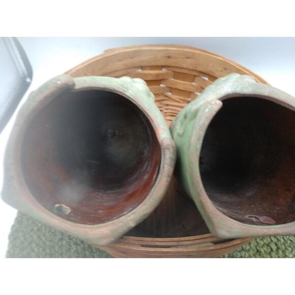 Vintage Ferrell Signed Moss Aztec Wallpockets With Grape Relief Design - Picture 2 of 8